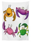 Funny Crabs Pattern 3d Printed Tablecloth Home Decoration