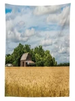 Cottage In A Wheat Field 3d Printed Tablecloth Home Decoration