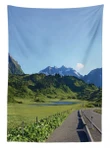 Mountain And Grassy Land 3d Printed Tablecloth Home Decoration