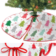 Colorful Christmas Trees And Snowflakes Christmas Tree Skirt Home Decor
