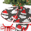 Christmas Red Hats And Beard Of Santa Claus Christmas Tree Skirt Home Decor