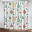 Modern Abstract Geometric With Colorful Xmas Balls Window Curtains Door Curtains Home Decor