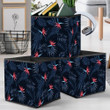 Paradise Plants With Tropical Bird And Leaves Pattern Storage Bin Storage Cube