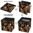 Embroidery Vintage Human Skull And Floral Storage Bin Storage Cube