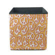 Psychedelic Deformed Wavy Pacifist Hippie Symbol On Yellow Design Storage Bin Storage Cube