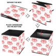 Lovely Pink Fox Face Wink With Little Hearts On White Design Storage Bin Storage Cube