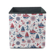 Happy Columbus Day Nautical Icons Illustration Storage Bin Storage Cube