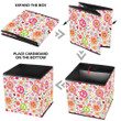 Lovely Hippie Style Design Colorful Flowers Peace Signs Pattern Storage Bin Storage Cube