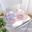 Shooting Stars Blue Fireworks On American Flag Pattern Chair Pad Chair Cushion Home Decor