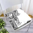 Sketch Of A Walking Leopard Black And White Illustration Chair Pad Chair Cushion Home Decor