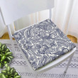 Beautiful Paisley Flower Leaves Branches Hand Drawn Pattern Chair Pad Chair Cushion Home Decor
