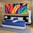 Feathers Pattern 3 Pieces Canvas Colorful Design