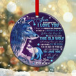 Wolf Mom To Son Ornament Home Decor Purple Circle