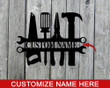Cute Tools Carpenter Cut Metal Sign Custom Name