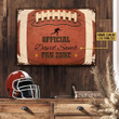 Beautiful Design American Football Fan Zone Custom Name Rectangle Metal Sign