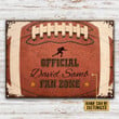 Beautiful Design American Football Fan Zone Custom Name Rectangle Metal Sign