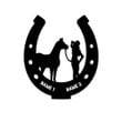 Love Horses Girl And Horse Custom Name Cut Metal Sign