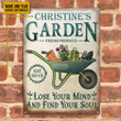 Cute Design Garden Find Your Soul Rectangle Metal Sign Custom Name Year