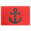 Pressed Anchor Red Backdrop Cool Design Doormat Home Decor