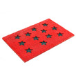 Pressed Star On Red Color Cool Design Doormat Home Decor