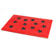 Pressed Star On Red Color Cool Design Doormat Home Decor
