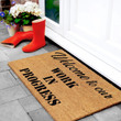 Funny Welcome To Our Work In Progress Cool Design Doormat Home Decor