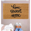 Elegant Brown Home Sweet Home Design Doormat Home Decor