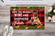 Hope You Brought Wine And Shepherd Treats Christmas Doormat Home Decor