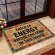 Doormat Home Decor Halloween Check Ya Energy Before You Come In