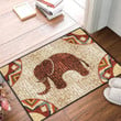 Native American Elephant Aboriginal Rattan Pattern Doormat Home Decor