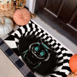 Gift For Cat Lovers Halloween Black Cat Smiling Doormat Home Decor