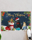 Merry Christmas Pug Doormat Home Decor Gift For Dog Lovers