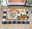 Happy Fall Y'all Fall Gnomes Leopard Pumpkins Doormat Home Decor