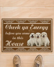 Golden Retriever Check Ya Energy Design Doormat Home Decor
