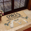 Owls Welcome People Tolerated Gift Idea For Owl Lovers Doormat Home Decor