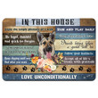 In This House Enjoy The Simple Pleasure Of A Walk German Shepherd Doormat Home Decor
