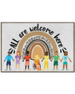 Classroom All Are Welcome Here Heart Doormat Home Decor