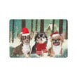 Christmas Chihuahua Winter In Forest Doormat Home Decor