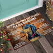 When Visiting My House Please Remember Lovely Dog Cracked Background Doormat Home Decor