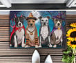 American Staffordshire Dog Happy Halloween Day Doormat Home Decor