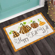 Hello Autumn Happy Fall Y'All Pumpkins Design Doormat Home Decor