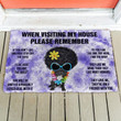 Please Remember Hippie French Bulldog's House Rules Doormat Home Decor