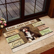 Havanese God Says You Are Strong Vintage Wood Background Doormat Home Decor