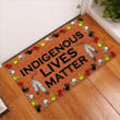 Indigenous Lives Matter Handprints And Feathers Pattern Doormat Home Decor