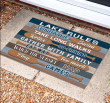 Lake Rules Relax Go Fishing Funny Gift For Dog Lovers Doormat Home Decor