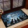 Sweet Home Welcome Happy Halloween Don't Let The Cat Out Doormat Home Decor