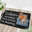 Cute Beagle Love Reading Books Doormat Home Decor