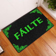 Welcome In Irish Bright Green Celtic Knot Design Doormat Home Decor