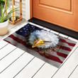 Bald Eagle On Flag American Strong Doormat Home Decor