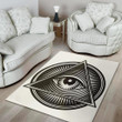 Unique Illuminati Symbol Pattern Background Print Area Rug
